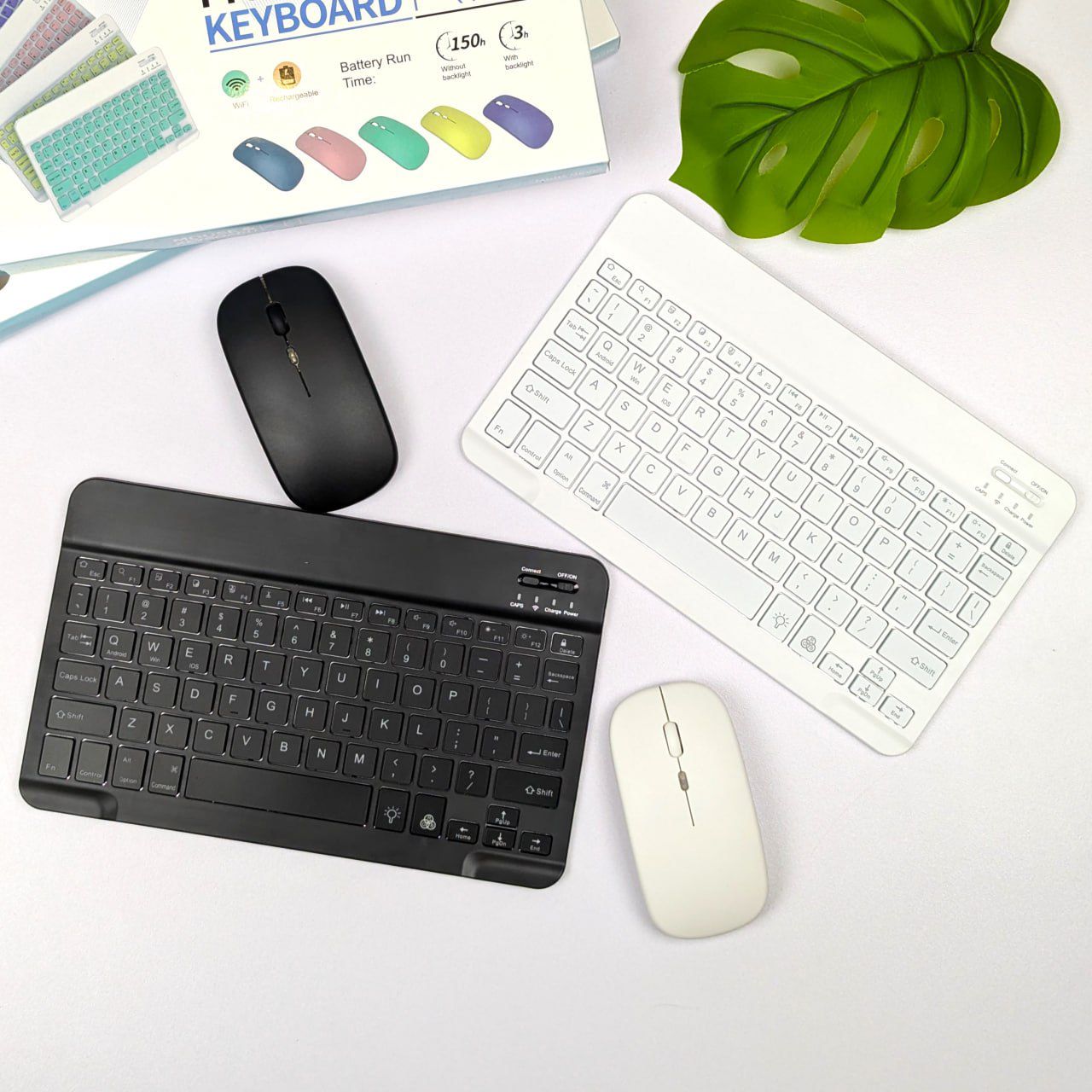 Bluetooth suitable for tablets, high aesthetic value, ultra-thin wireless silent office charging keyboard and mouse set